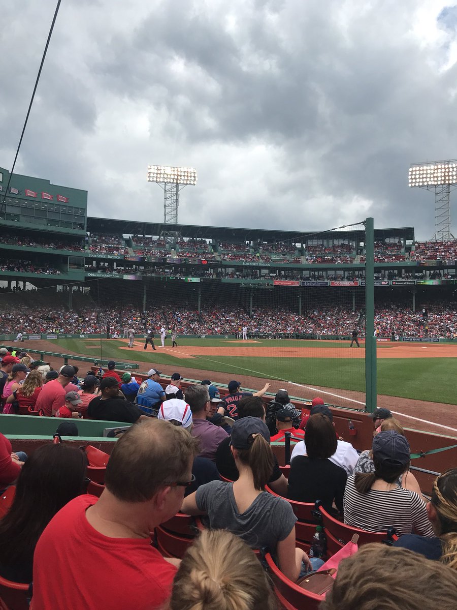 Hanging at the ball Pahk this afternoon for the Sox game! I brought my mit just in case Mookie needs a break!
