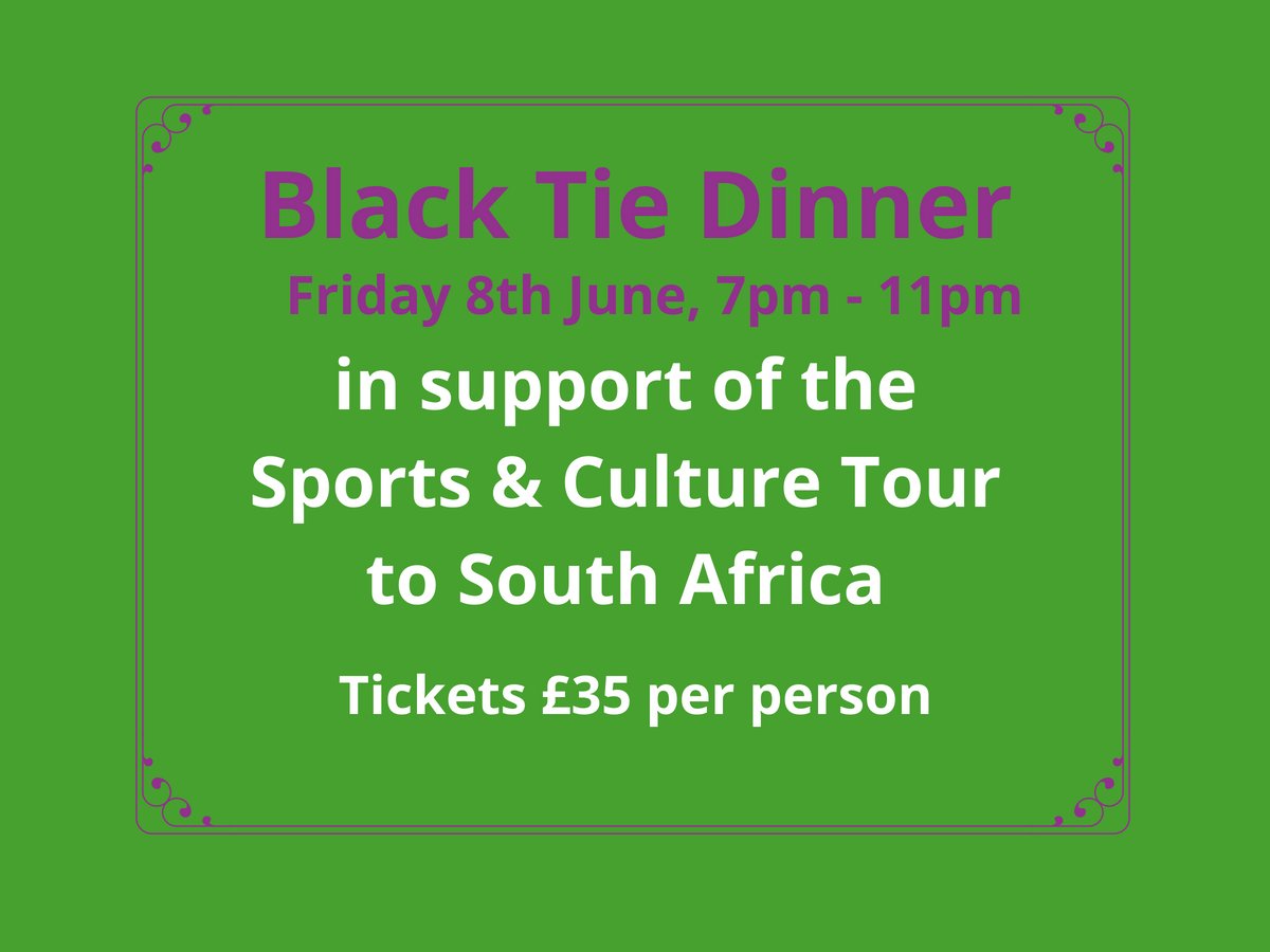 HorsforthSchool's tweet photo. Tickets for our Black Tie Dinner on Friday 8th June are selling fast! This is a fundraiser in support of the Sports &amp; Culture Tour to South Africa. To ensure you don’t miss out, click on the link to request your ticket. We would love for you to join us! https://t.co/D0hApQKwnr https://t.co/rwrPa86vC3