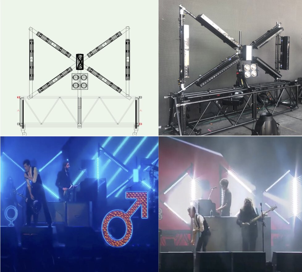 CraoragDesign's tweet photo. New Roll on/Roll Off Festival Floor Rig - from sketch to stage. Thanks ChristieLites for building them. https://t.co/u9FAahqNq1
