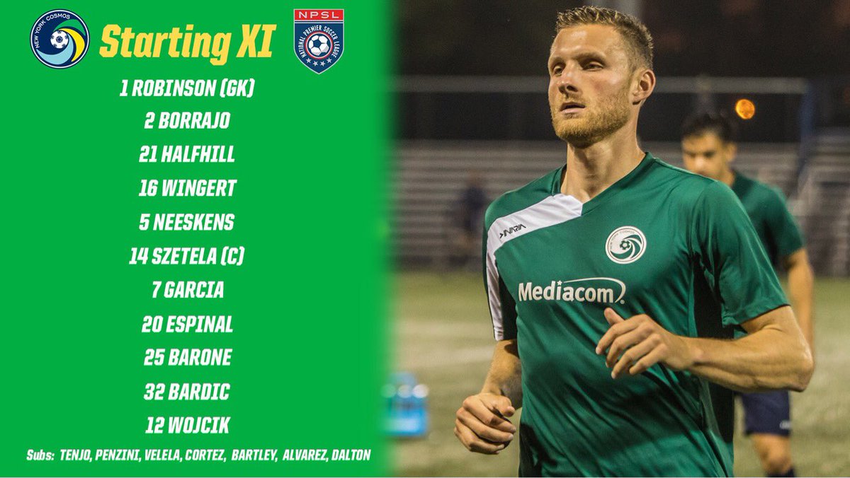 Here’s how <a href="/NYCosmosB/">New York Cosmos B</a> starts today’s match! #NPSL