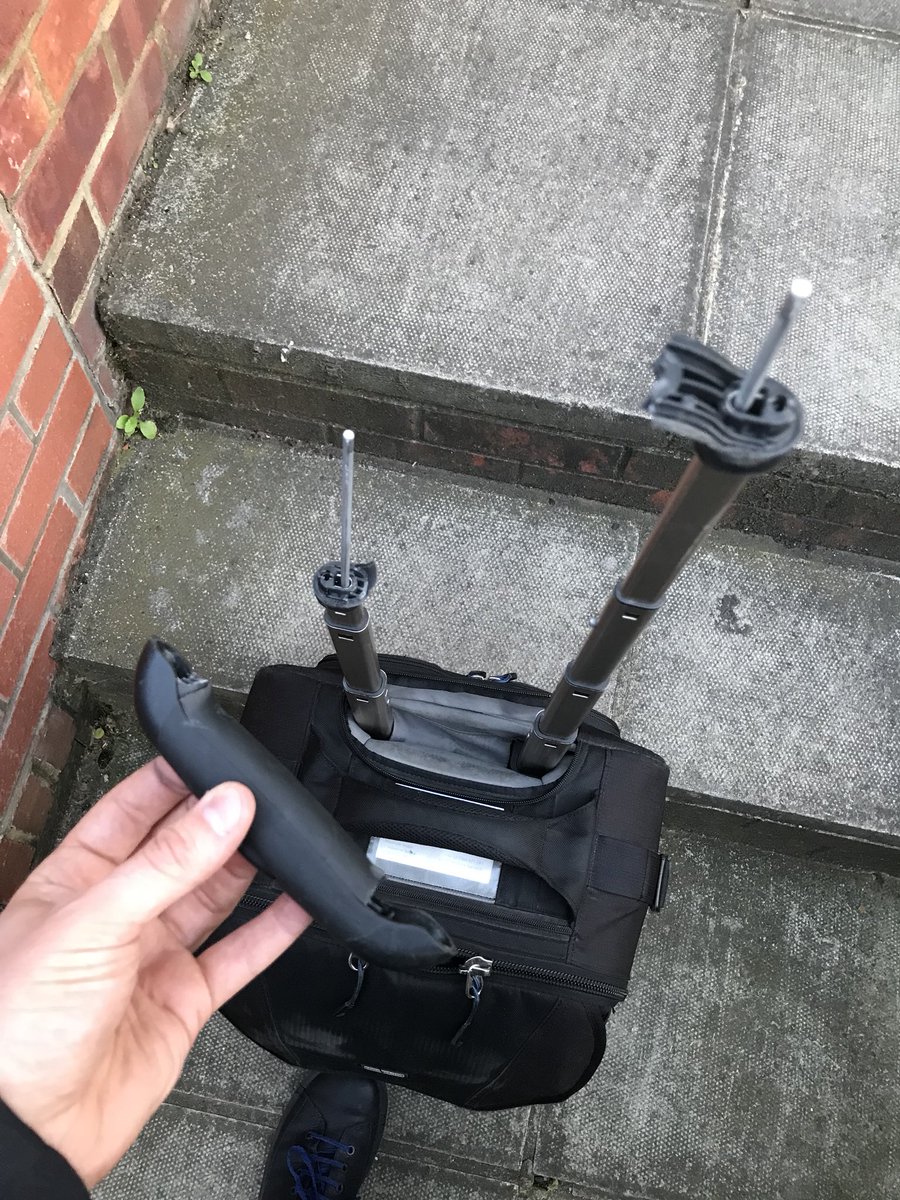 This just happened! Any suggestions <a href="/thinkTANKphoto/">think TANK Photo</a> Perfect timing before a three day intensive shoot where having wheels over a back pack is essential ! ! !