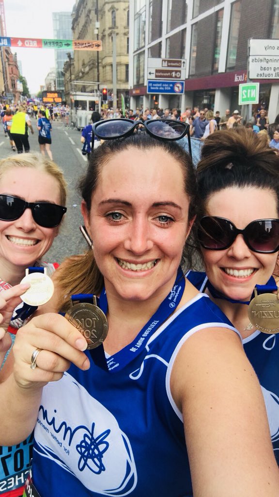 SamApp10's tweet photo. We did it!!!!..... in the most horrendous heat 😩. Thank you again for all your sponsors, it was all pointless without your help. Thank you thank you thank you 😘.              

#manchester10k #milesformind #first10k #MentalHealthAwarnessWeek https://t.co/f5CSy4qHmC