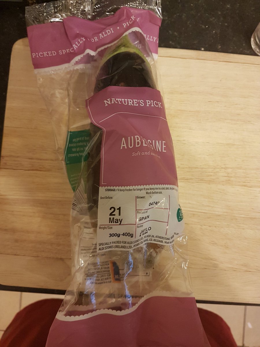 tomchitson's tweet photo. @AldiUK hello there, I bought an aubergine the other day but it is sadly mouldy despite being in date! Very much ruined my curry! https://t.co/VtEHddzlnr