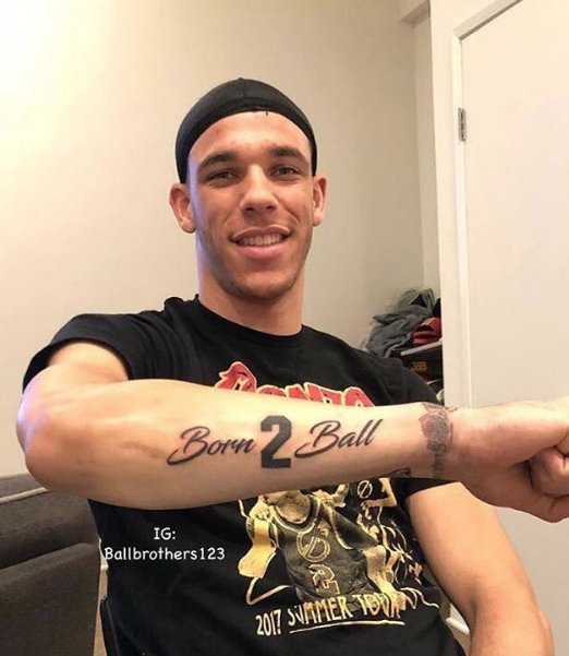 LaMelo Ball Shows Off New Golden Child Hand Tattoos