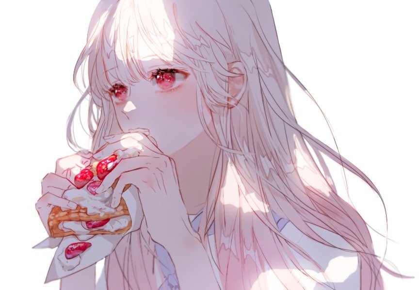 Violett on Twitter: "Delicious 🌸🍓 #anime #kawaii # ...