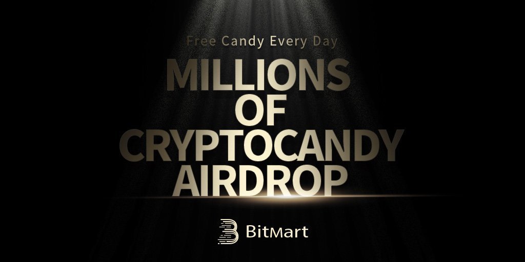 BitMart Exchange Millions of Cryptocandy #Airdrop is officially online! 
Event A: Free 10 $BMX for EVERYONE Retweet this Tweet and fill out the Google form  ow.ly/DPcO30jZOAG  

Event B: Check goo.gl/7kAsca to claim your daily FREE #BTC #ETH #EOS and other coins.