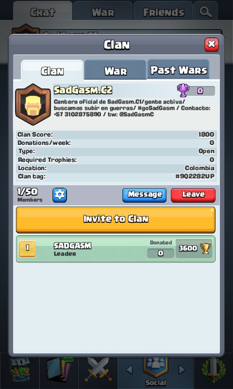 Nos complace anunciar que abrimos nuestra cantera oficial, todos se pueden unir sin importar sus copas, se agradece rt, se necesita gente activa, #GoSadGasm link.clashroyale.com/invite/clan/en…