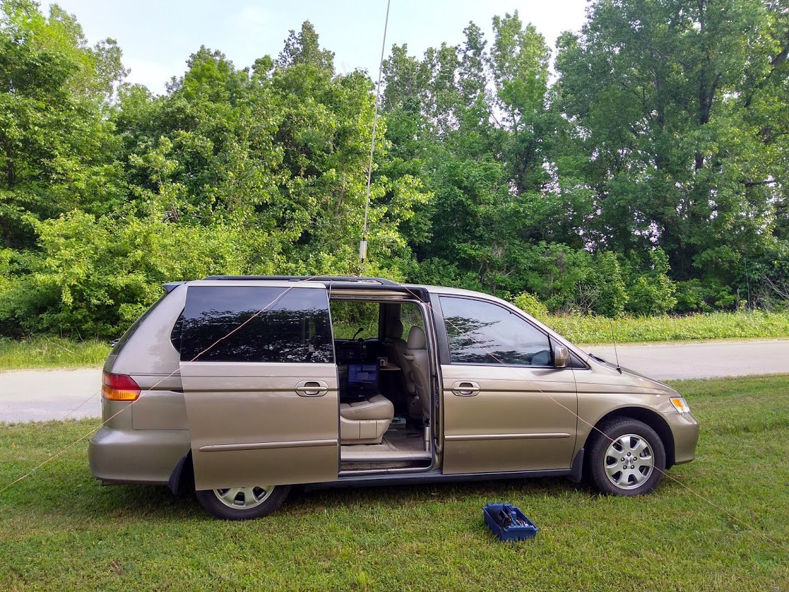 Ron_K5XK's tweet image. #hamradio Just now recuperating from the Arkansas QSO Party.  Good fun portable &amp;amp; from the inspiring mountaintop K5BAT station!