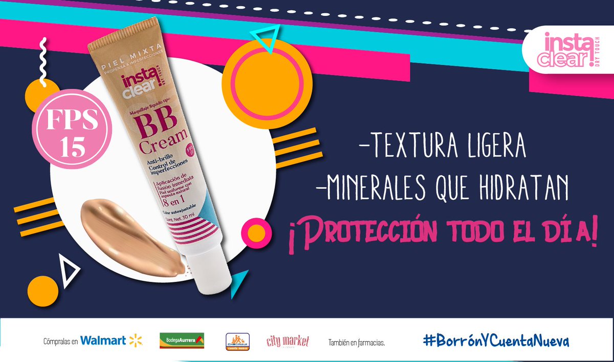 instaclearmx's tweet photo. El BB que siempre te hará lucir espectacular. 😍 Conoce sus 8 beneficios 👉  https://t.co/yVmaS4z3km #BorrónYCuentaNueva https://t.co/Z3prLwzIse