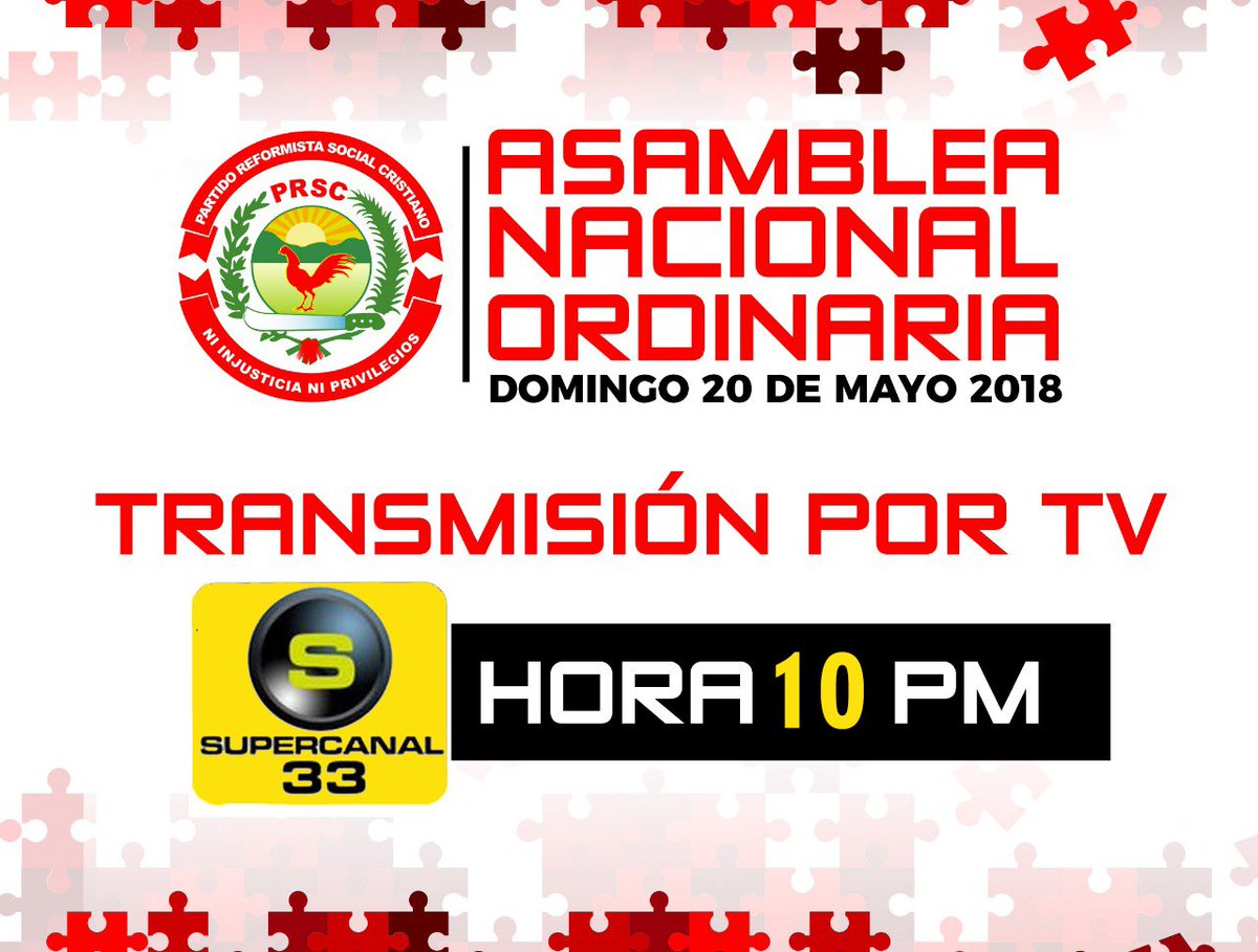 wrgenao's tweet photo. No te pierdas la retransmisión de la #AsambleaNacionalOrdinariaPRSC a las 10 PM por Super Canal 33 #SoyPRSC @PartidoPRSC todos los acontecimientos en esa fiesta de la verdadera familia reformista!!! https://t.co/q0UgA8GmUt