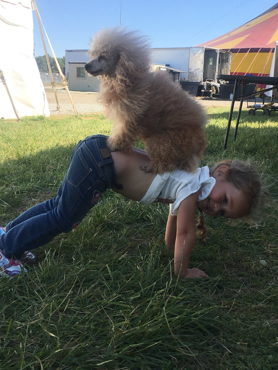It’s more fun to exercise with the dog! 😄 🐶❤️