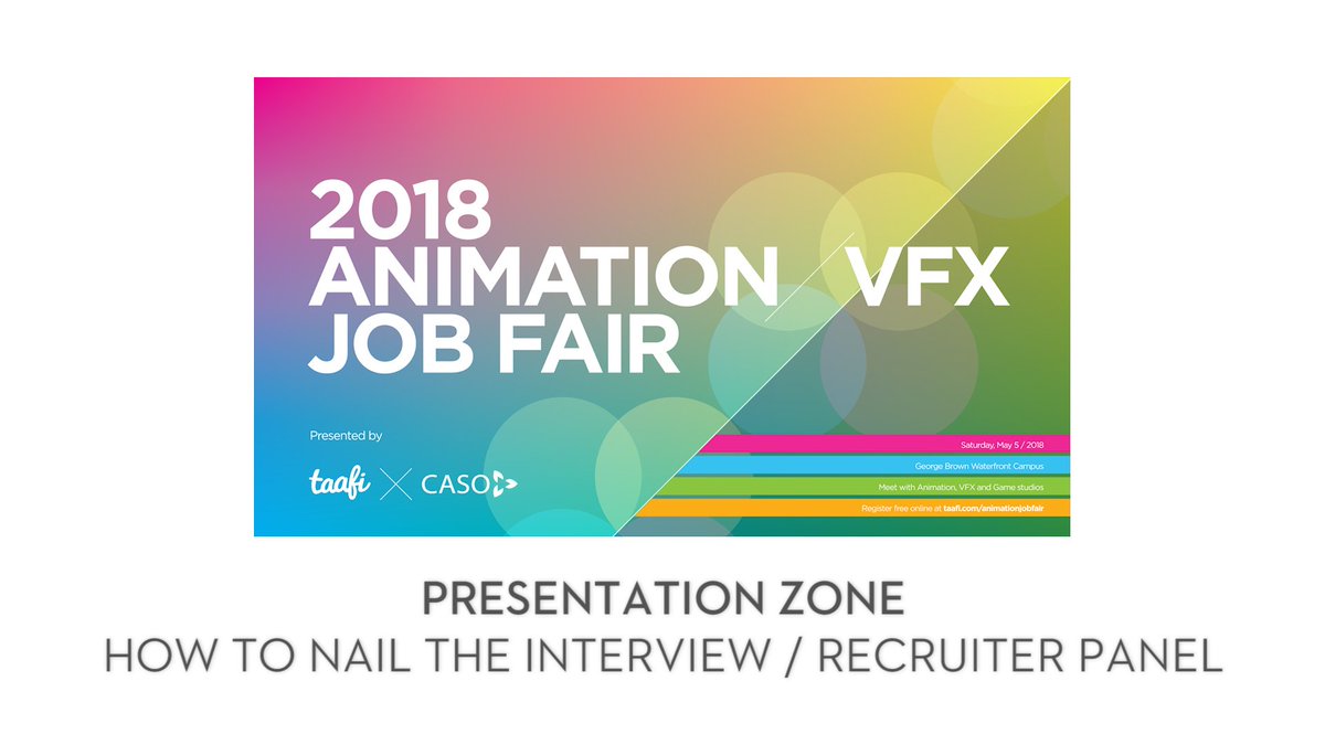 In case you missed the <a href="/taafi/">Anthony Awani</a> x <a href="/CASOntario/">CASO</a> 2018 Job Fair Talk "How To Nail the Interview / Recruiter Panel

canadiananimationblog.com/2018/05/2018-t…

#canadiananimation #animationjobs #animation <a href="/CartoonNorth/">CARTOON NORTH</a>