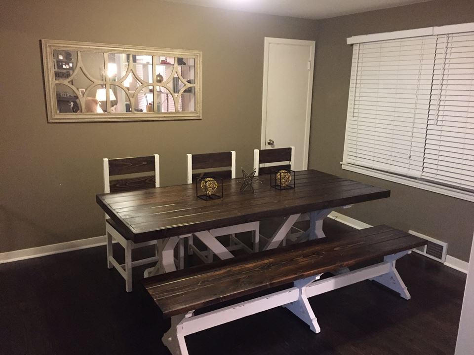 lake_deer's tweet photo. Let us help you create the perfect place for the family to gather around! #farmhousetable #handmade #woodworking #familytime #localkc #madeinKC #custom #bench #chairs #table #trestlelegs #country #homedecor https://t.co/cRAuJJWDDL