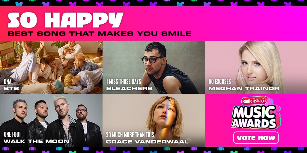 radiodisney's tweet photo. It would make us so happy if you voted for #SoHappy right now by retweeting your favorite of the next tweets! #RDMA https://t.co/G1S4IlTIWG