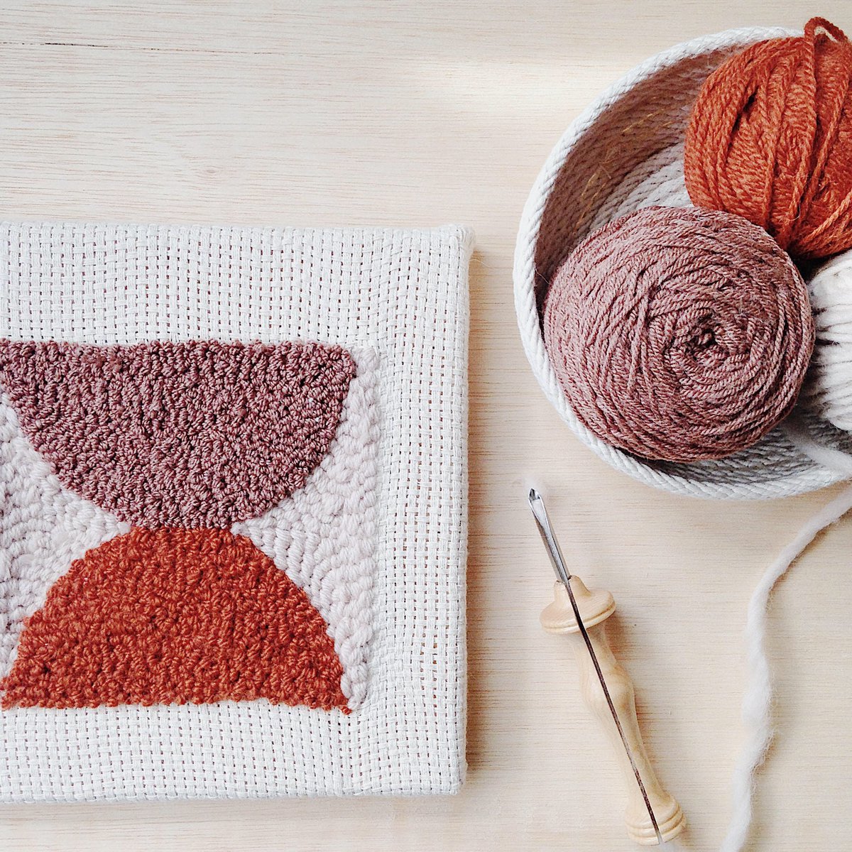 Take a workshop during Memorial Day Weekend! We have Geometric Punch Needle next Saturday! #dtsa #orangecounty #santaana #punchneedle