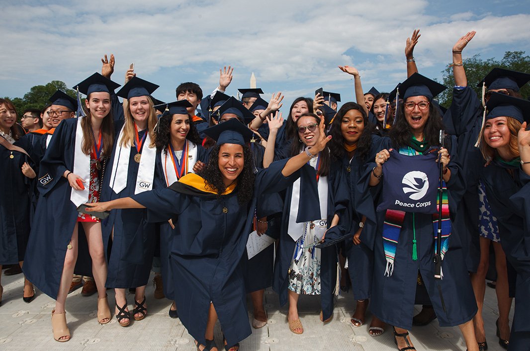 Excited group of graduates