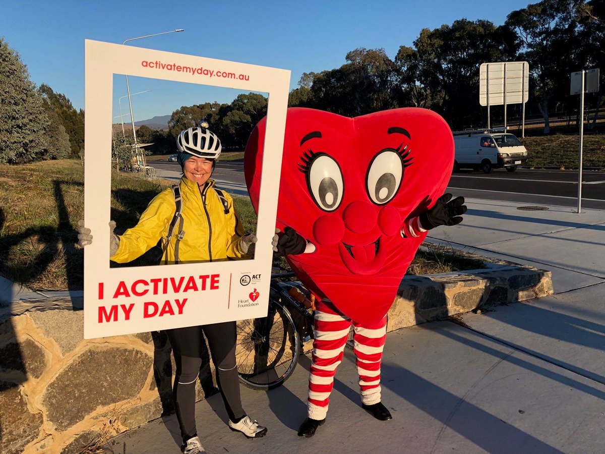 ACTPedalPower's tweet photo. Nice work @HeartAust! Rewarding everyday Canberrans for incorporating  #activetravel into their daily lives #activatemyday #activateyourday https://t.co/sGmxIcV6sA https://t.co/JftAFVNFDw