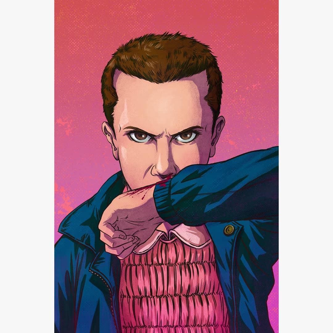 SteveDonegani's tweet photo. #Eleven from @Stranger_Things is a total badass. This is my tibute to her. "Mouth Breathers..." 😡 https://t.co/VBoQC9KZbJ