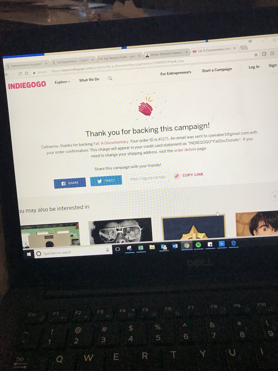 CeeJayWeaber's tweet image. Just donated to #fatdocumentary! 17 days left to help the truth be revealed! @VinnieTortorich @AnnaVocino