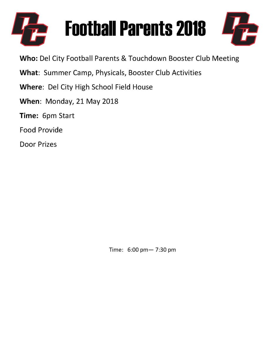 DCHSTIC's tweet photo. Eagles, we have a important Football Parents Meeting Tomorrow, please RSVP as soon as possible.  Food and prizes provided. @Eagles_DCHS @DelCityTDClub @Eagles_DCHS @turner_cox @Coach_Mike_D https://t.co/LVyZkXQ2Ry
