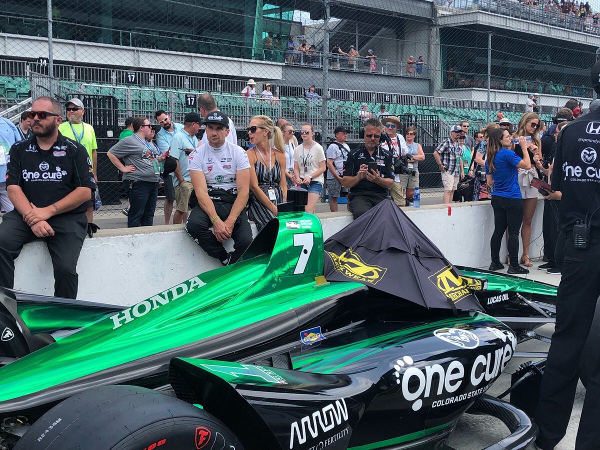 The madness is over! Qualifications in the books, can’t wait to start race practice preparation in my @CSUOneCure green machine! @SPMIndyCar @HondaRacing_HPD #midwestfertility #onecanceronecure #speedupthecure #onecure #lovedogshatecancer @IMS #thisismay #indy500