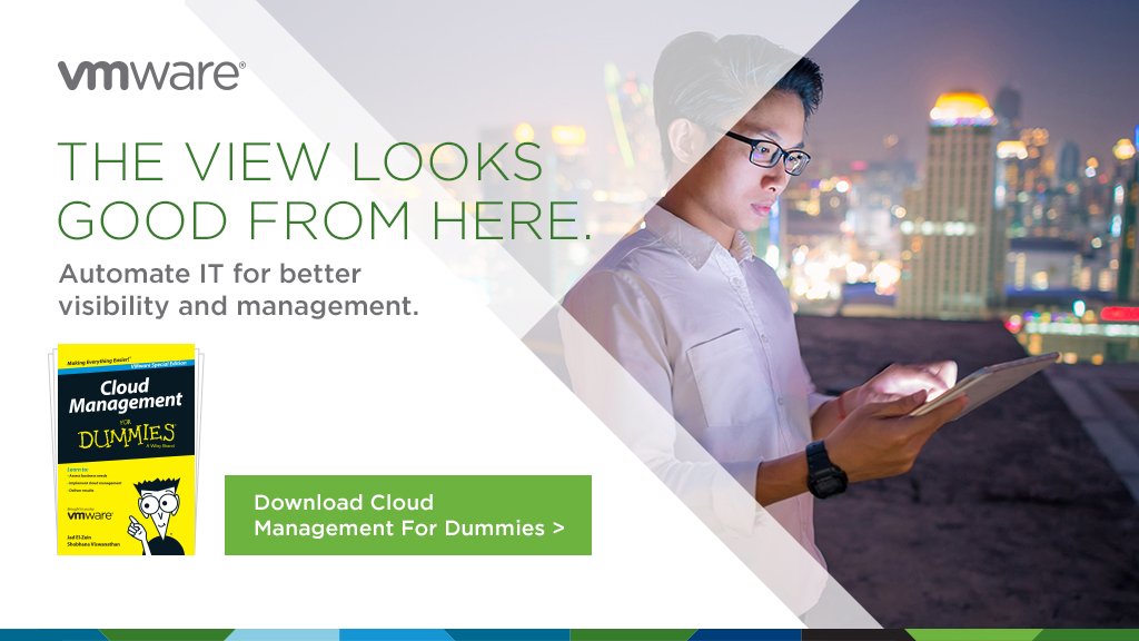VMware's tweet photo. A #cloudmanagement platform helps improve IT agility, efficiency, and consistency. Read this guide to see how: https://t.co/r6Q8EHusLx https://t.co/ViEUTxSwjl