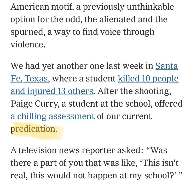 mdsgilbert's tweet photo. @CharlesMBlow I think here you mean ‘predicament’ surely, no? Otherwise great article and I agree with every word. https://t.co/f4ym0Qj3hb