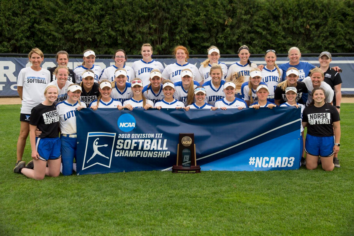 luthercollege's tweet photo. Congrats to @NorseSoftball on winning the SUPER REGIONAL! The team is headed to the DIII World Series in Oklahoma City May 24-29. #bleedblue #norsesports https://t.co/PcysI8zwS1