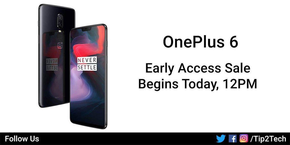 Tip2Tech's tweet photo. #OnePlus6 Early Access Sale for Amazon Prime Members begins at 12PM
Buy here: https://t.co/K1lU6Se9UM
@oneplus @OnePlus_IN @amazonIN #OnePlusPrimeSale #oneplus6fastaf https://t.co/Bxxp0W1IzD