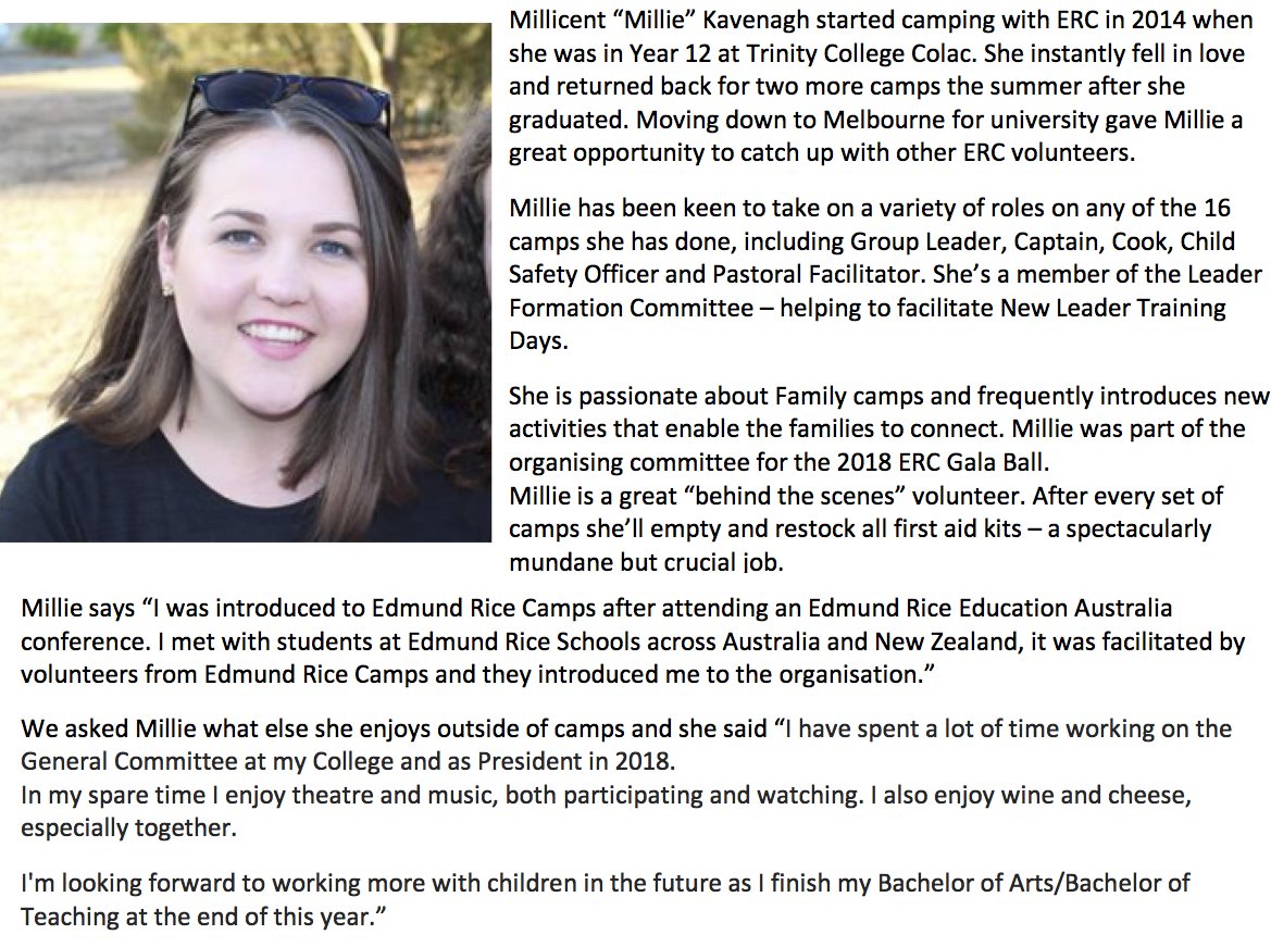 What an amazing job our volunteers do... the commitment and passion they show, the time they give up, the energy they bring... Millie is an example of the wonderful volunteers that are part of ERCVic  #NVW2018 #Volunteering #ERCVic