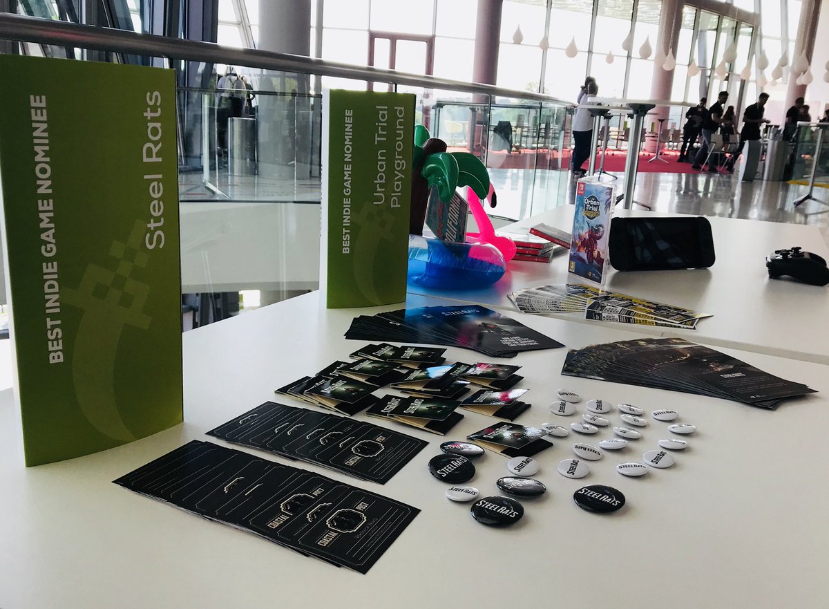 TateMultimedia's tweet photo. We’re in Cracov @Digital_Dragons - ready to showcase #SteelRats and @UrbanTrial stop by to play and say Hi! #Indieshowcase #LetsDoThis #tatemultimedia #gamedev #indiedev #nintendo #switch https://t.co/r98Zs2cj5R