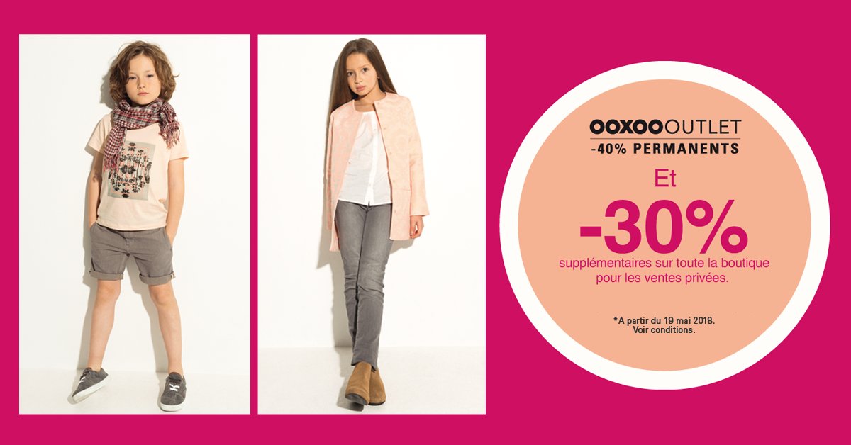 OoxooOutlet's tweet photo. #ventesprivees : -30% en plus des -40% permanents sur la collection été Marèse !  #fashionkids #venteprivee #destockage #marese https://t.co/pqRUOPlJJ4