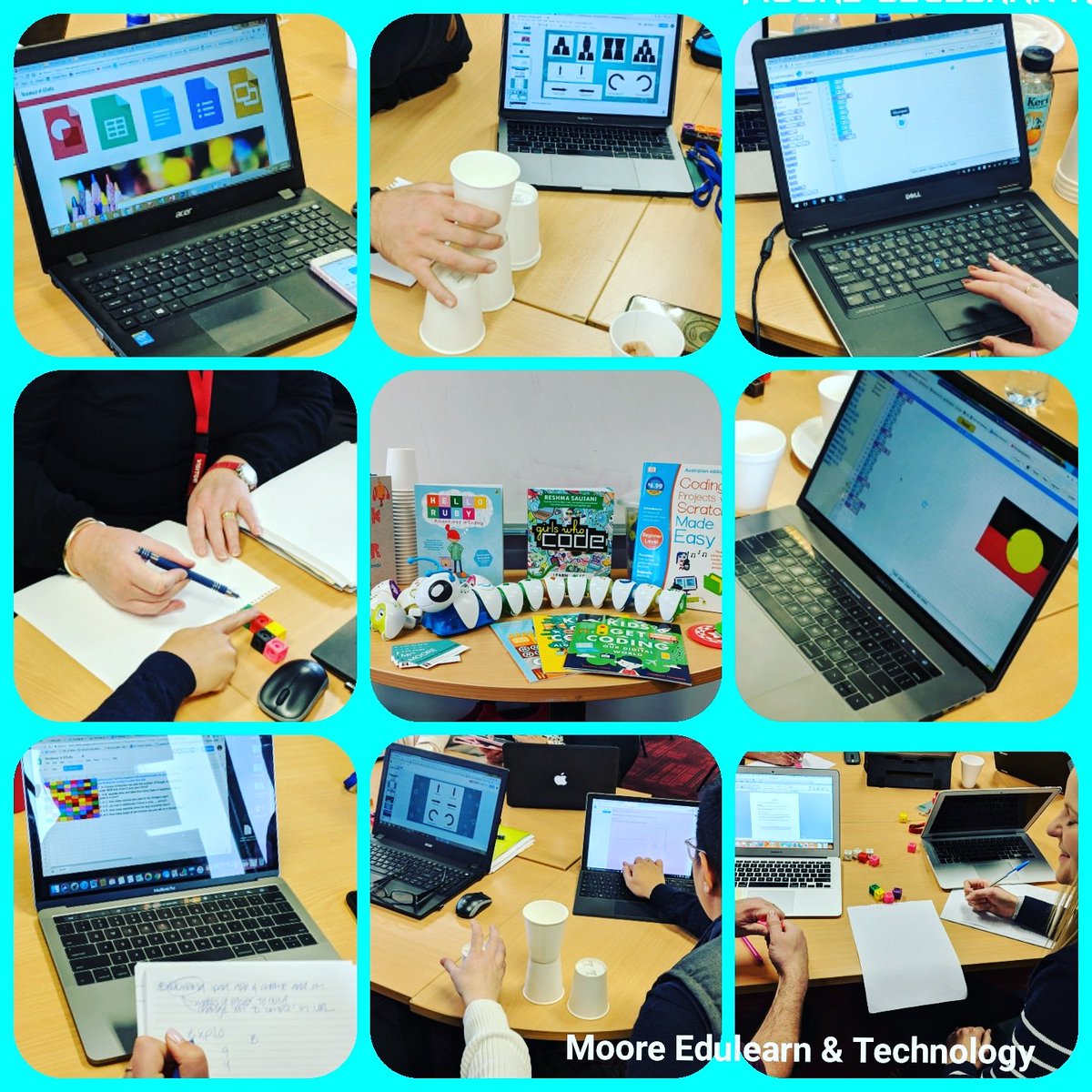 kelly_moore80's tweet photo. Working with the Western Network Catholic Ed today exploring #DigiTech in the younger years, learning to create flags using @pencilcoder & updating what's new in @gsuite @GoogleForEdu #gsuiteedu #pencilcode #digitaltechnology #DigitalLearning #education @CEMelbourne @DigiTechHub https://t.co/bji4s6gy7V