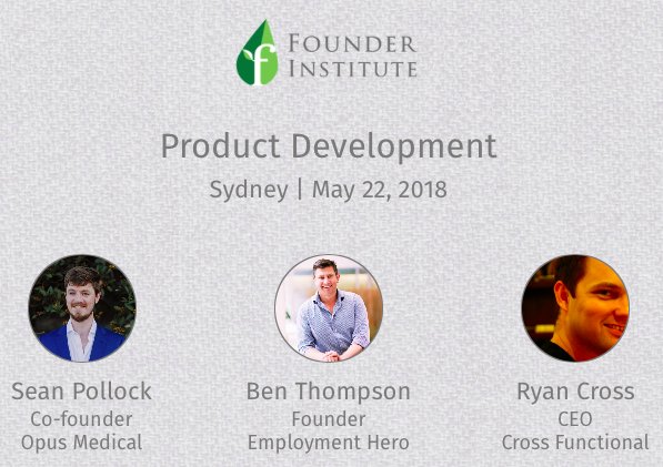 FoundingSyd's tweet photo. Looking forward to #mentors @ryancross CPO/CTO @ Data61/CSIRO @ribitdotnet &amp; @SeanPo11ock of @Opus_Medical_ 
&amp; @bnthompson of @EmploymentHero at #FounderInstitute #Sydney @founding  #fiworldwide Venue: @TankStreamLabs #ProductDevelopment #CEO #Product #startup #startupAUS 2018 FI https://t.co/wAEY2ZEhzf