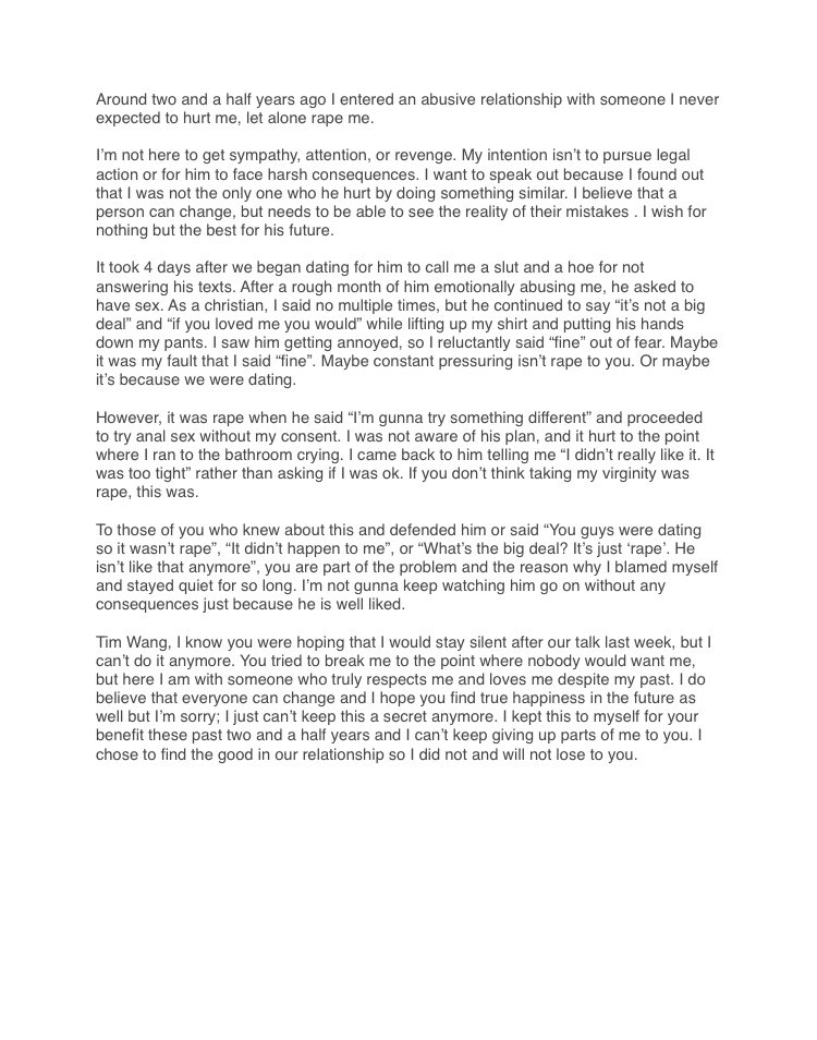 ashleyxouyang21's tweet photo. to all the people who have been silenced out of fear, you are not alone. it is not your fault and you are not crazy. you do not have to protect anyone. here is your sign to speak up. https://t.co/RwBzIkdkCa