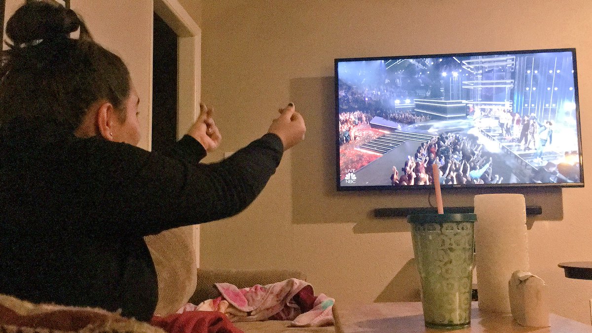 crudeen27's tweet photo. My daughter @surfergirl_97 Showing her love for BTS. What an awesome performance. #BTSBBMAs #BTSARMYs @JohnCena @RebelWilson   Show you love!!!!❤️❤️❤️❤️❤️❤️❤️❤️❤️❤️❤️❤️❤️❤️❤️ https://t.co/88zgcqYW6K