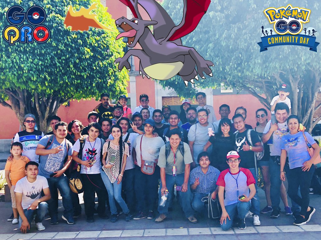 go_qro's tweet photo. No queda más que darles las gracias a TODOS los entrenadores que hicieron tan especial este #PokemonGoCommunityDay y por fin, nos hicimos presentes viralizando #HolaNiantic gracias a #Gohub por unir a Latinoamérica así que #VamosNiantic #GohubMexico representando #GoQro https://t.co/utV6D5qecu