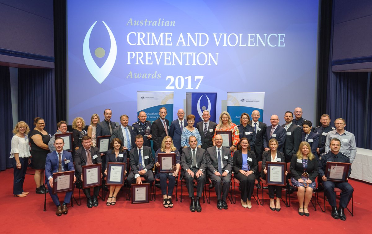 AICriminology's tweet photo. Last year, 11 programs won an Australian Crime and Violence Prevention Award for their contribution to crime and violence prevention in Australia. Learn more at https://t.co/gBpcE6qef2 #2018ACVPA https://t.co/8ng3DHOjz6