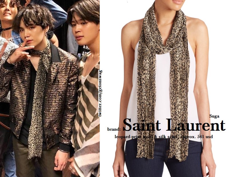 Saint Laurent Large Leopard Print Scarf