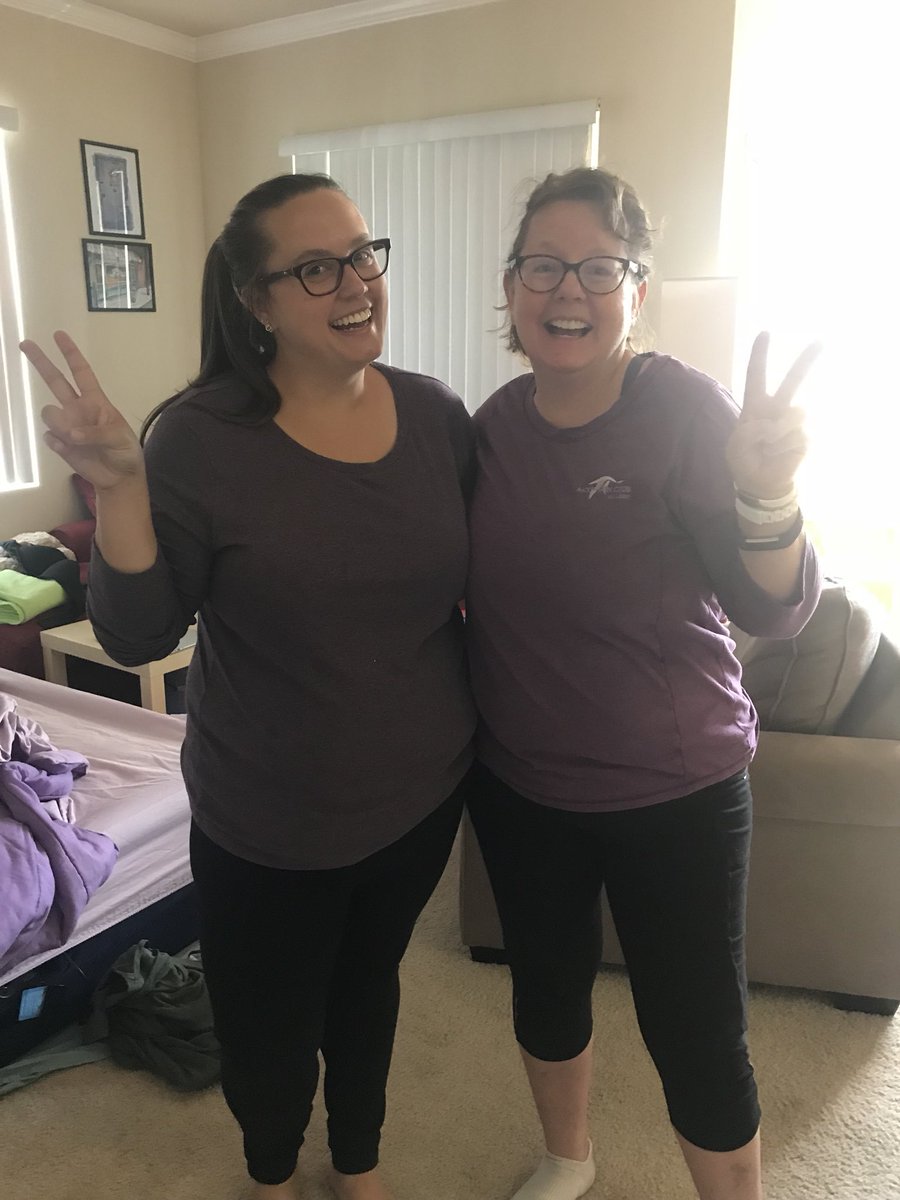 meghanm2012's tweet image. My mom and sister stayed with me for one night. This morning we went for a walk and all dressed the same. My mom was thrilled, MJ and I, not as thrilled. 🤣 #millergirls