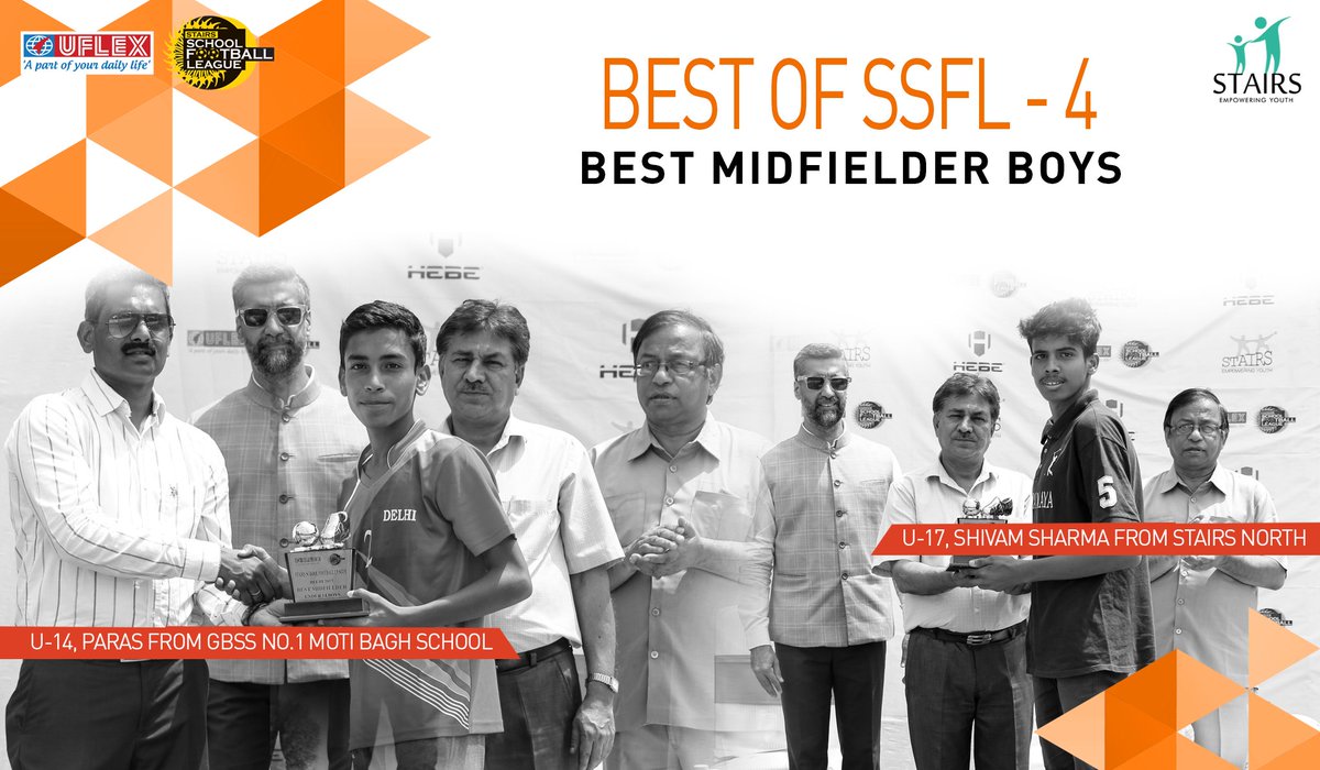 stairssfl's tweet photo. #UflexSSFL Delhi 2017 Best Midfielder in U-14, U-17 Boys #UflexSSFL 4 Delhi Finale. #RightToPlay #Football https://t.co/nWX88vpWdQ