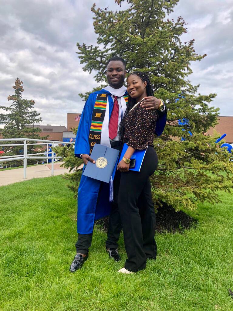 afiaboamahnie's tweet photo. I am a proud big sis to this amazing man right here πππΎππΎ @emperor_souljah #UBClassOf2018 https://t.co/D611Q1SXoe