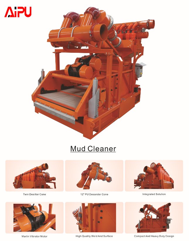 Mud cleaner with two 12 inche desander and 4 inche desilter