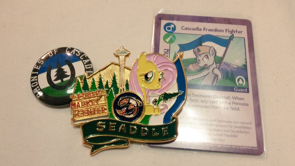 Anyone who went to the <a href="/EverfreeNW/">Everfree Northwest</a> charity auction know how much my last Seaddle pin did? Didn't see the money raised tweeted.