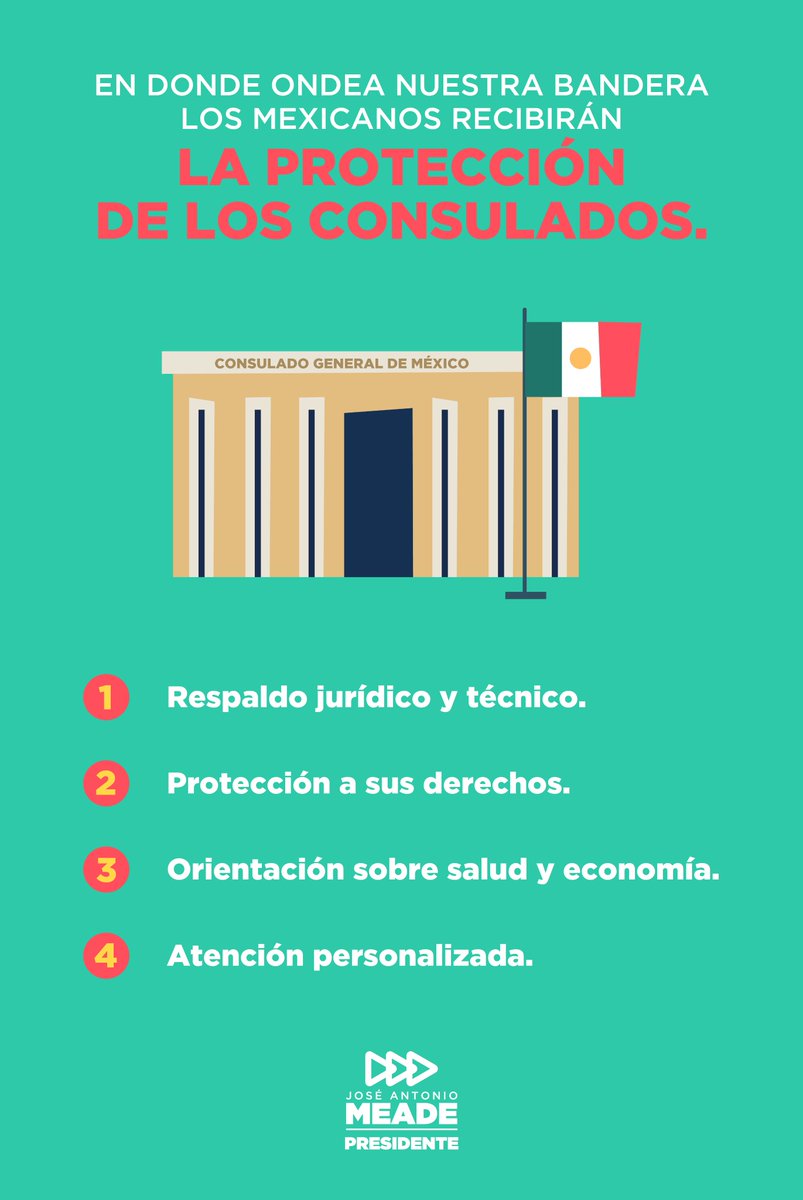 JoseAMeadeK's tweet photo. En donde ondea nuestra bandera, los mexicanos recibirán protección #MeadePresidente https://t.co/vZ1T4vfIlU