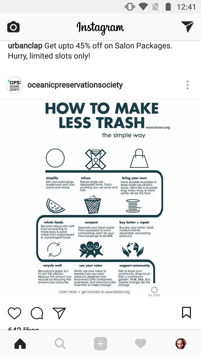 How to make less trash? Check out #oceanicpreservationsociety 's simple steps and take a step to being more conscious with your consumption .. #greenerplanet
#ecofriendly #sustainable
instagram.com/p/BjBgxt2lWnR/