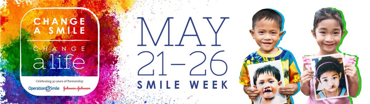 gavinfoxsmith's tweet photo. It’s #JNJSmileWeek! Join @JNJCares employees as they support @operationsmile in helping kids around the world #JNJSmiles #mycompany https://t.co/28ZALWtIWz