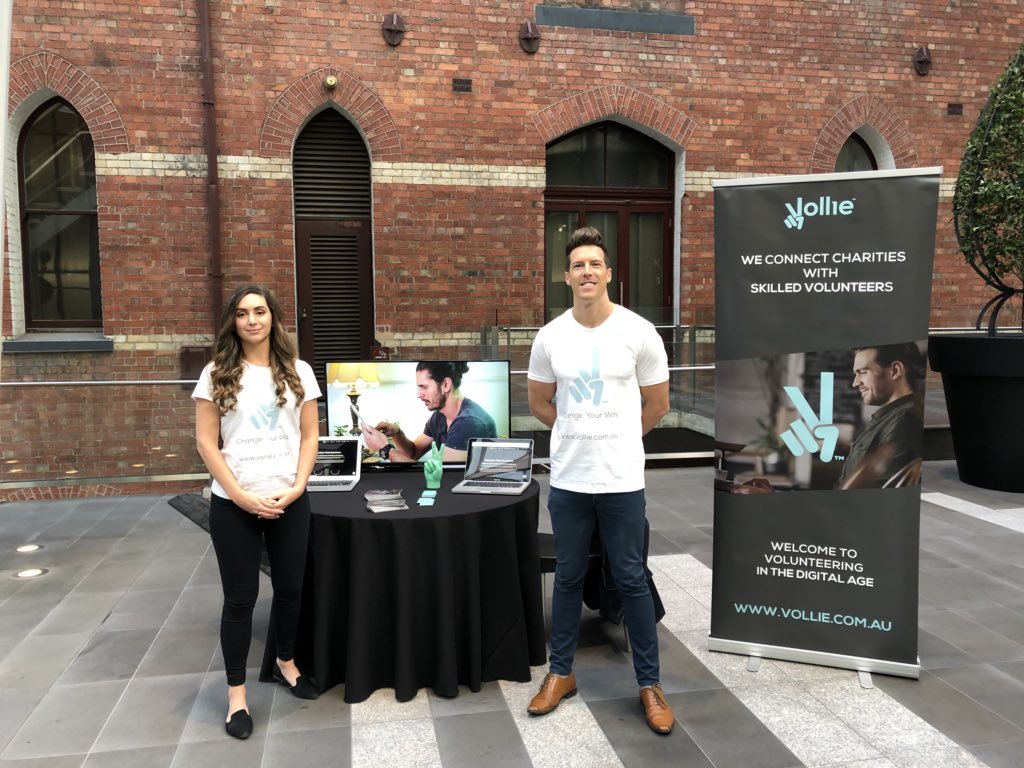 vollieco's tweet photo. Today we’ve been activating at the Rialto Towers in Melbourne for National Volunteer Week, and connecting people and businesses to charity organisations. How are you using your talents to support charties you care about this week? #NVW2018 https://t.co/gIJnfR3VZ5