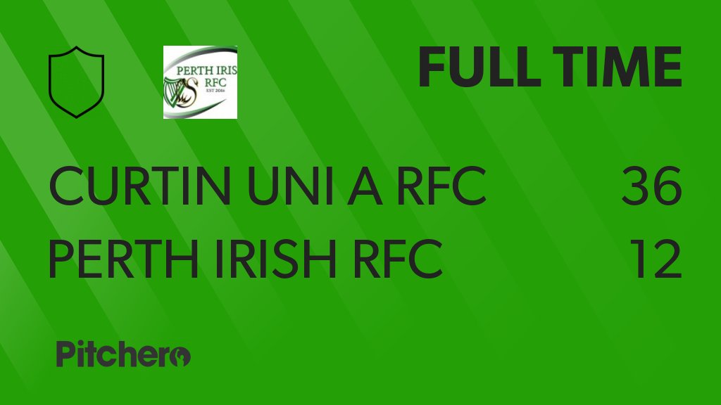 PerthIrish_RFC's tweet photo. FULL TIME: Curtin Uni A RFC 36 - 12 Perth Irish RFC
#CURPER #Pitchero
https://t.co/oGcEYTR9q2 https://t.co/BfT5fi8Tr2