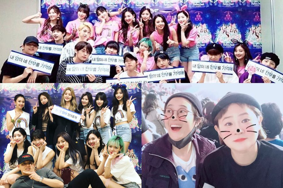 soompi's tweet photo. #JYP Labelmates And Other Celebrities Also Show Support At #TWICE's Concert 
https://t.co/7WzcbSdMYK https://t.co/9t5heousZ6